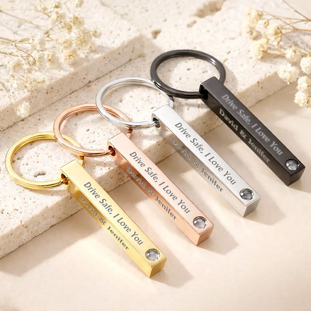 Custom Photo Happy Couples I Love You - Personalized Photo Projection Keychain - Image 2