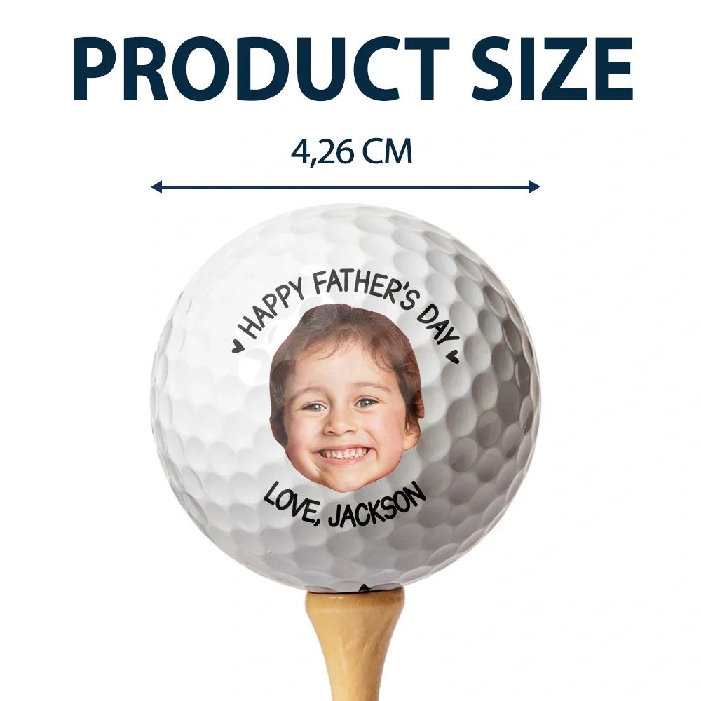 Custom Photo Happy Father's Day - Personalized Golf Ball - Image 5
