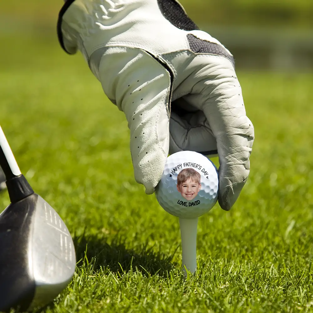 Custom Photo Happy Father's Day - Personalized Golf Ball - Image 6
