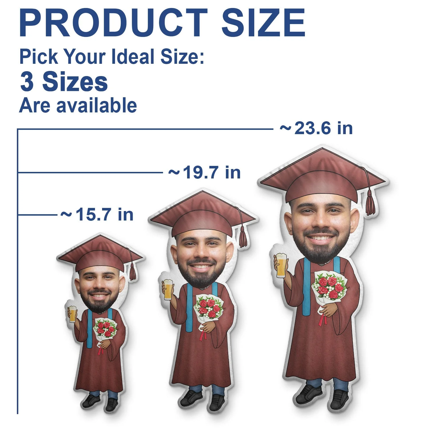 Custom Photo Happy Graduation - Gift For Friends, Children - Personalized Custom Shaped Pillow - Image 6