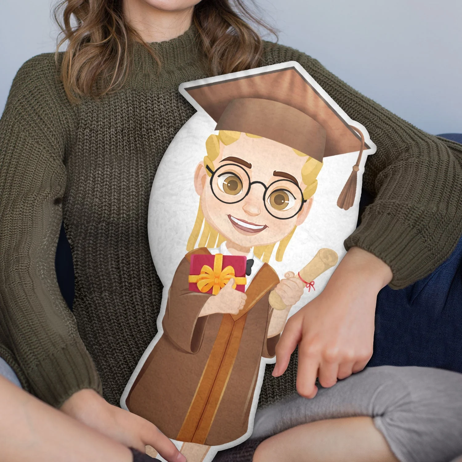 Custom Photo Happy Graduation Kids - Gift For Children, Grandkids - Personalized Custom Shaped Pillow - Image 3