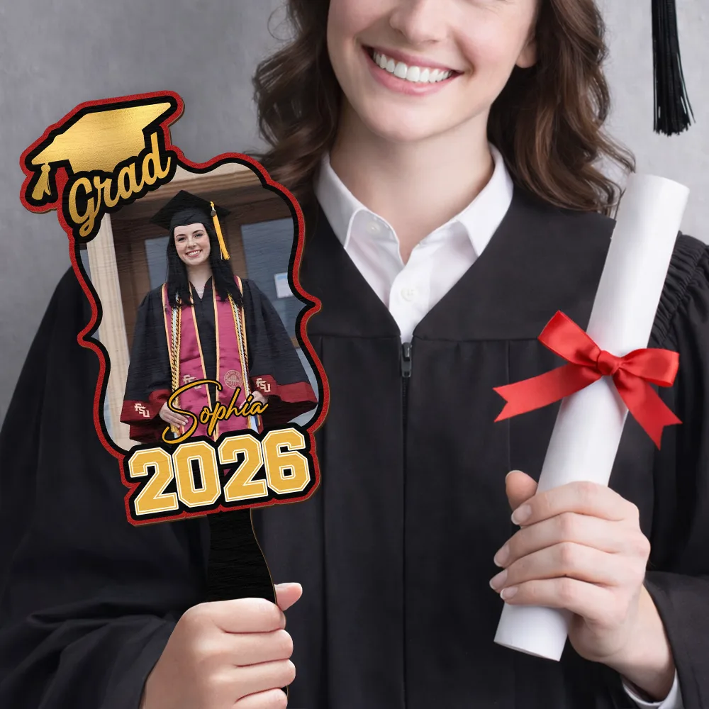Custom Photo Happy Graduation - Personalized Graduation Handheld Fan - Image 5