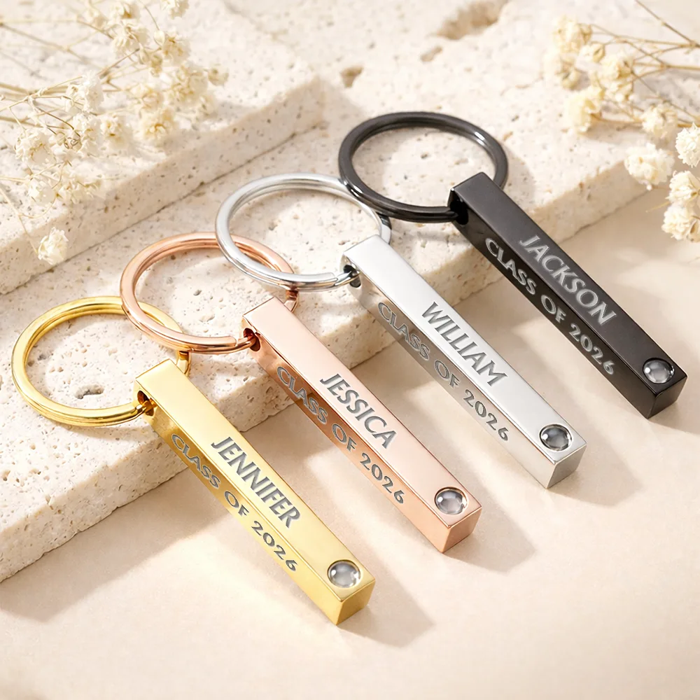 Custom Photo Happy Graduation - Personalized Photo Projection Keychain - Image 2