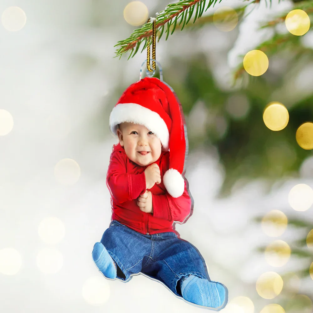 Custom Photo Happy Kids - Personalized Cutout Acrylic Ornament - Image 3