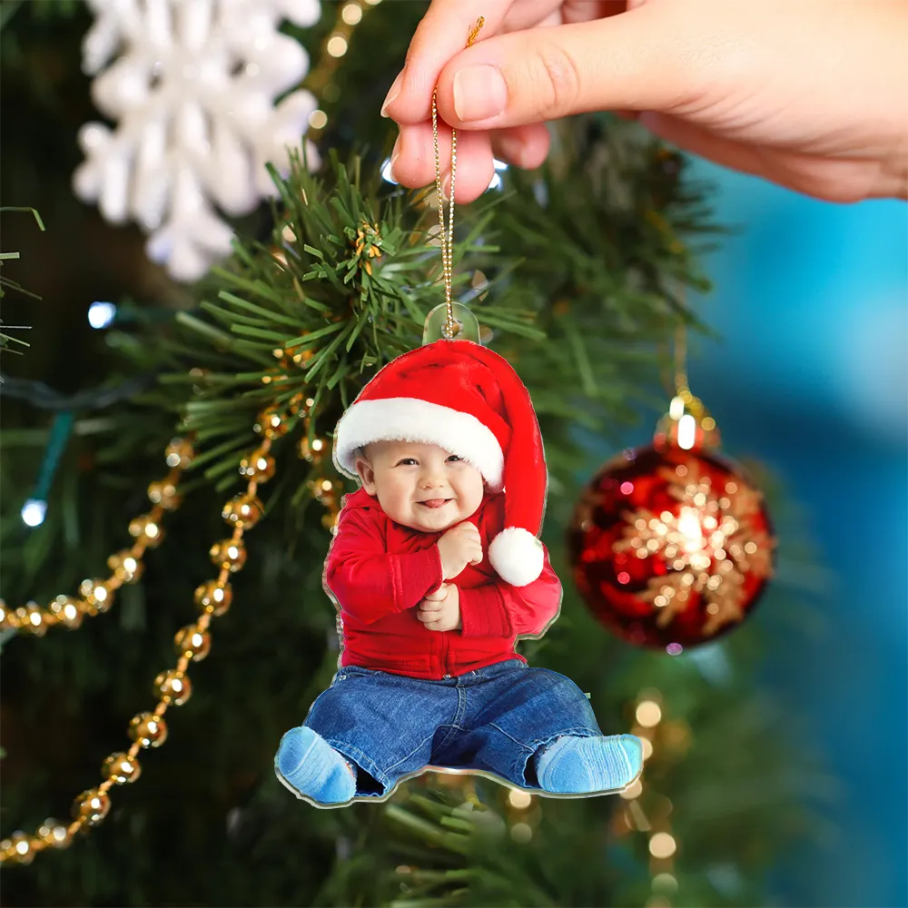 Custom Photo Happy Kids - Personalized Cutout Acrylic Ornament - Image 5