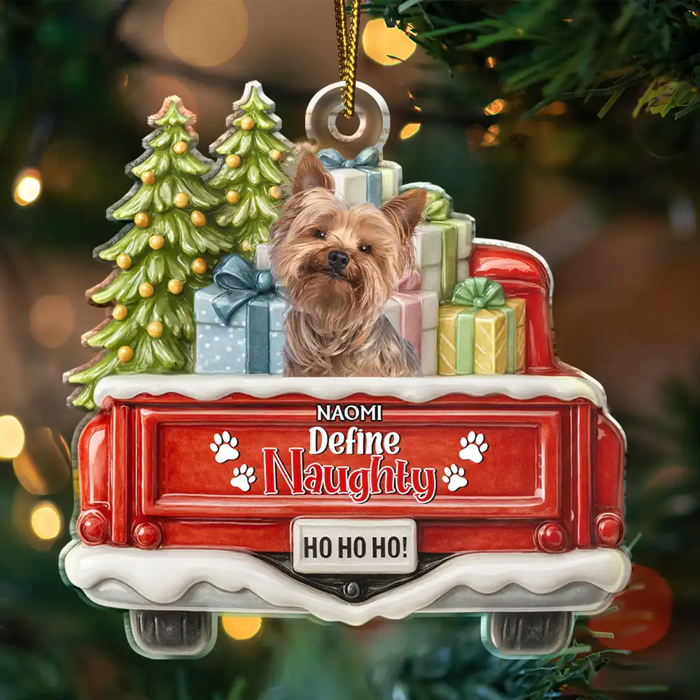 Custom Photo Have Yourself A Furry Little Christmas - Personalized Custom Shaped Acrylic Ornament - Image 5