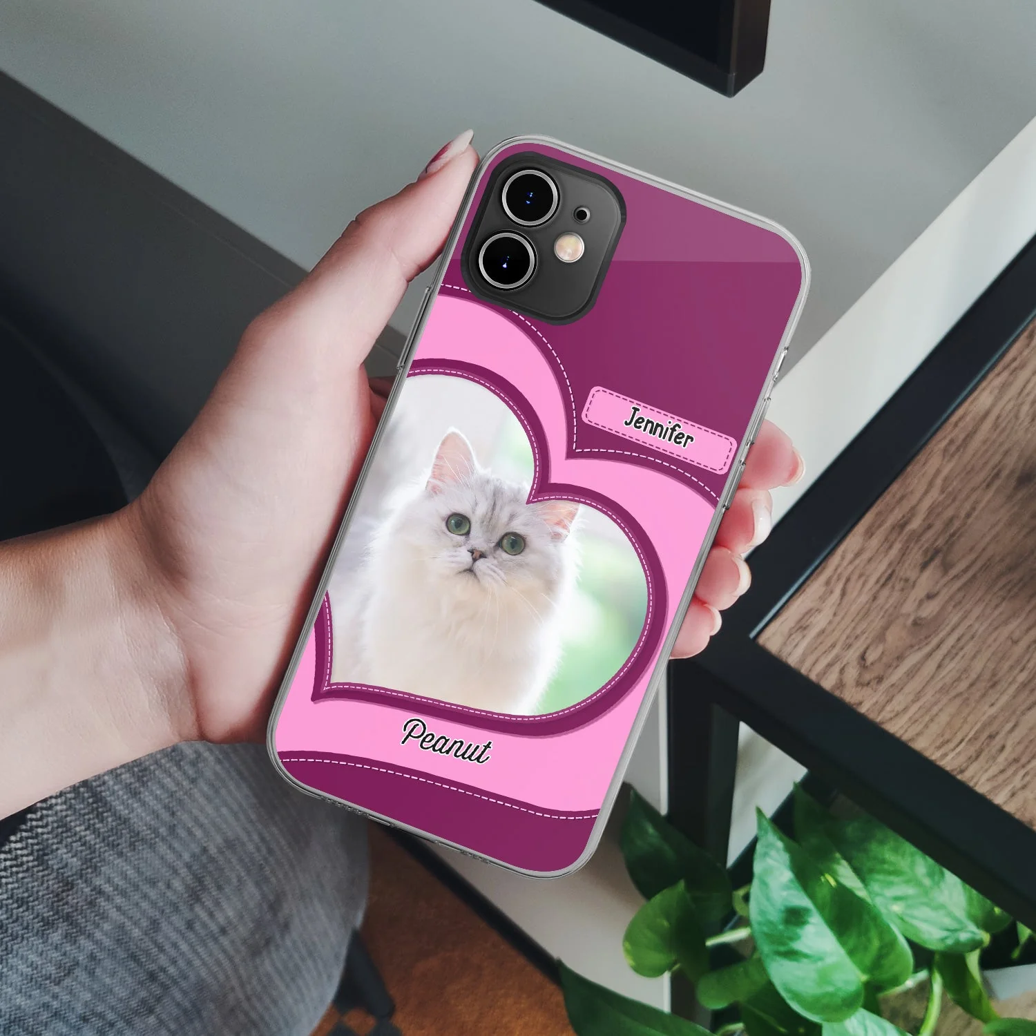 Custom Photo Heart Dog Cat - Gift For Pet Lovers - Personalized Clear Phone Case - Image 4