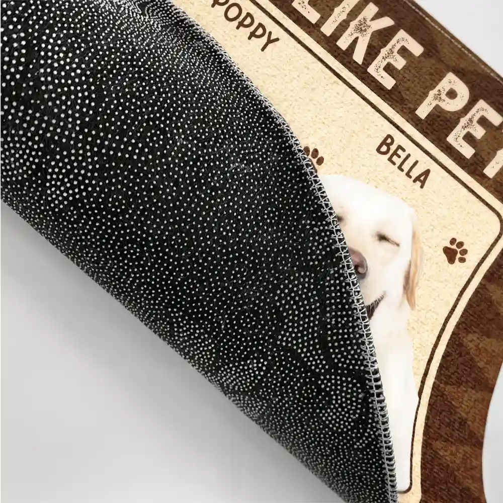Custom Photo Hope You You Like Pets - Personalized Doormat - Image 4