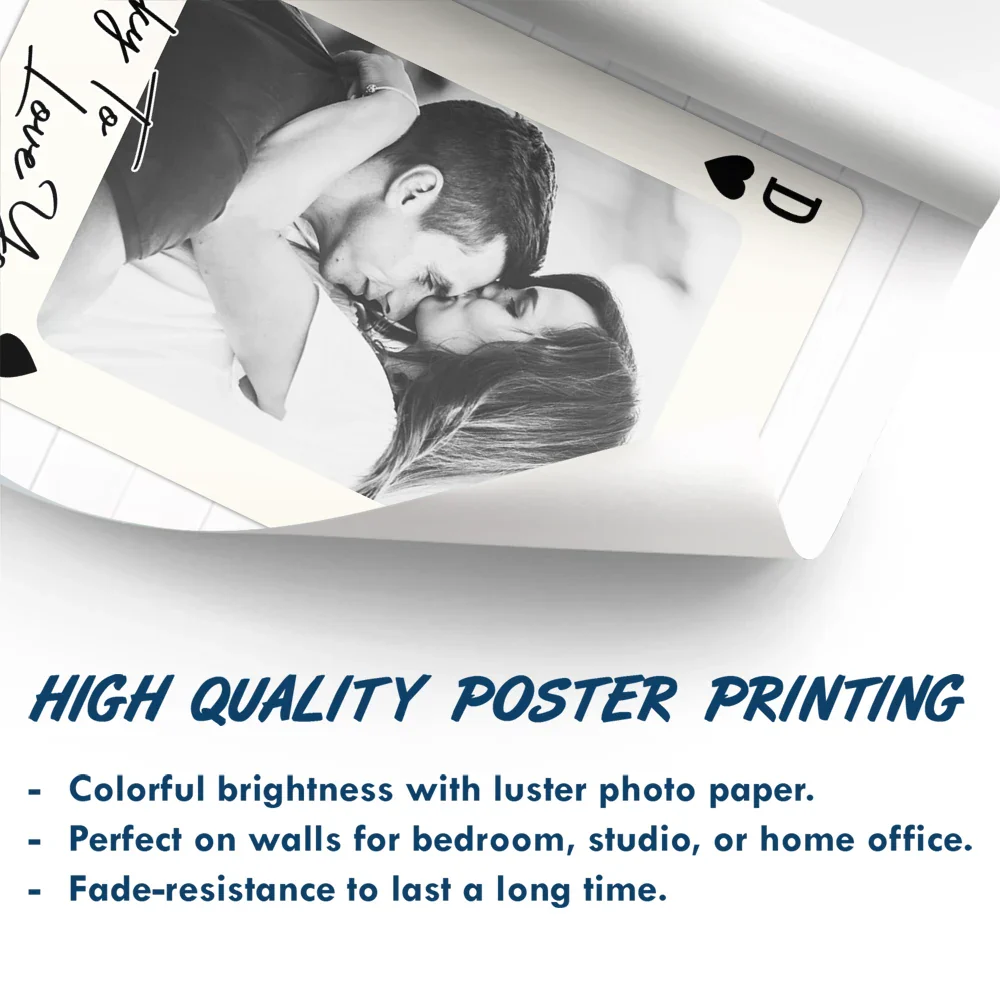 Custom Photo How Lucky Are We Playing Card - Personalized Poster - Image 5