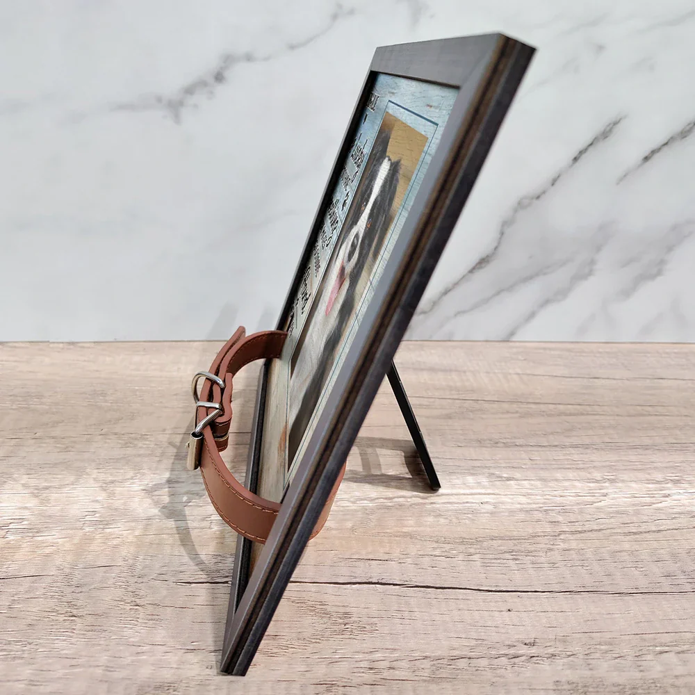Custom Photo How Lucky I Have Pet Memorial - Personalized Pet Loss Sign, Collar Frame - Image 4