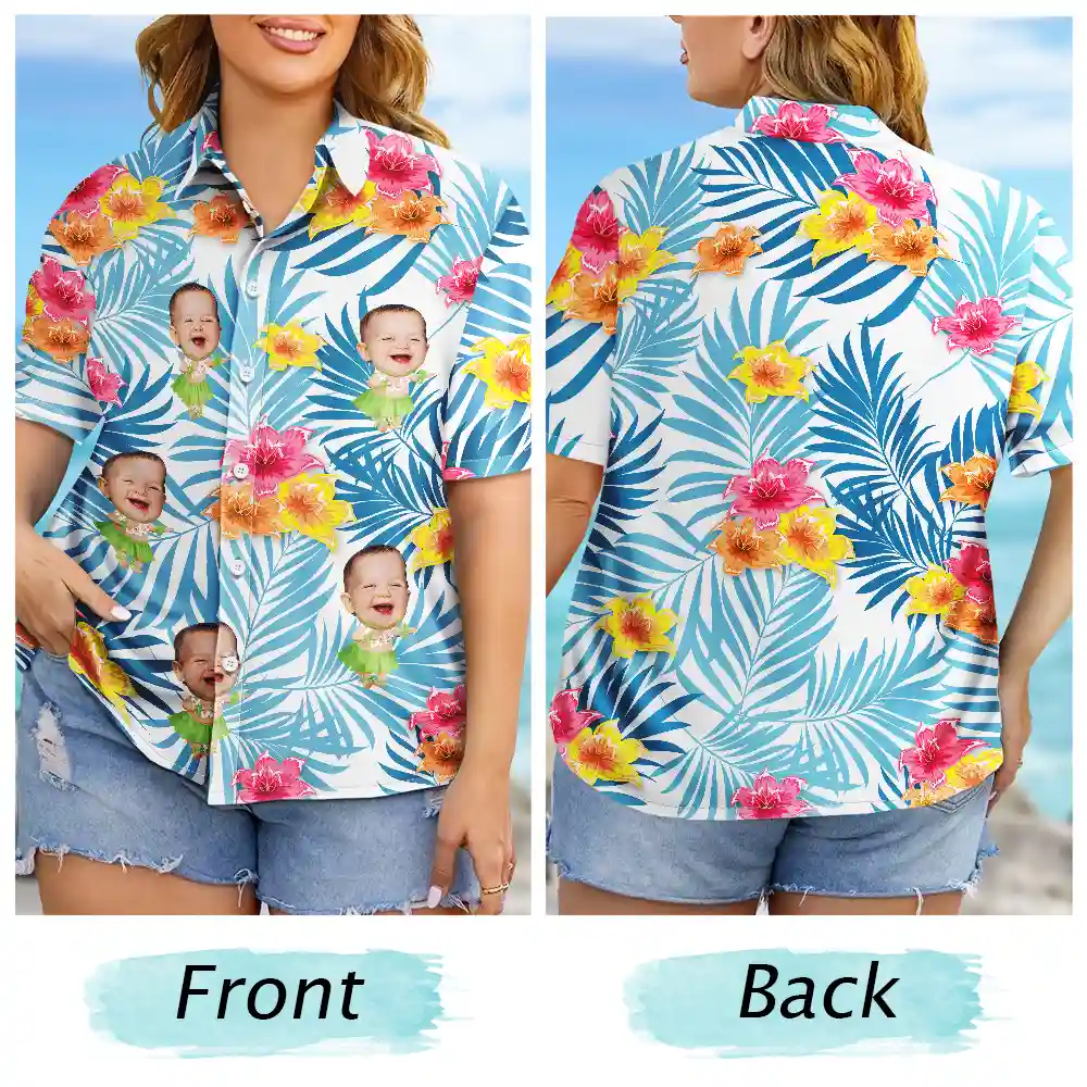 Custom Photo Hula Dancing - Personalized Hawaiian Shirt - Image 7