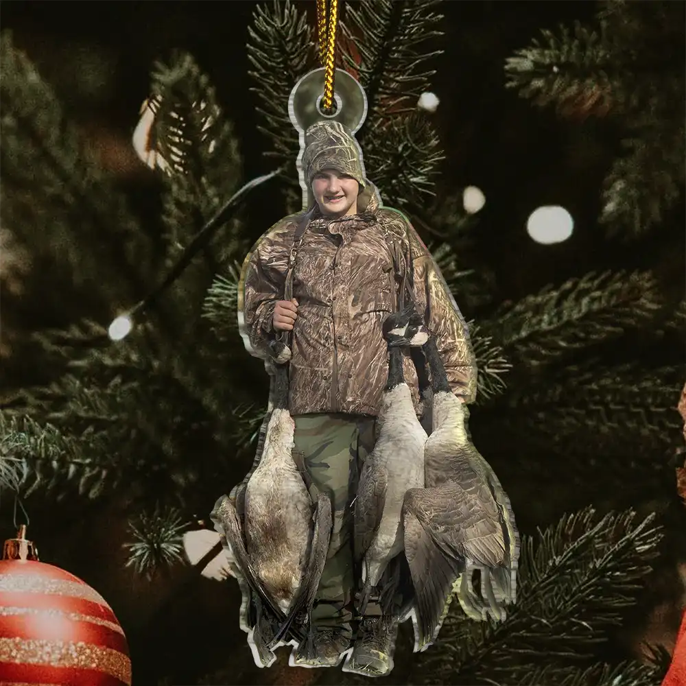 Custom Photo Hunting Lovers - Personalized Acrylic Photo Ornament - Image 3