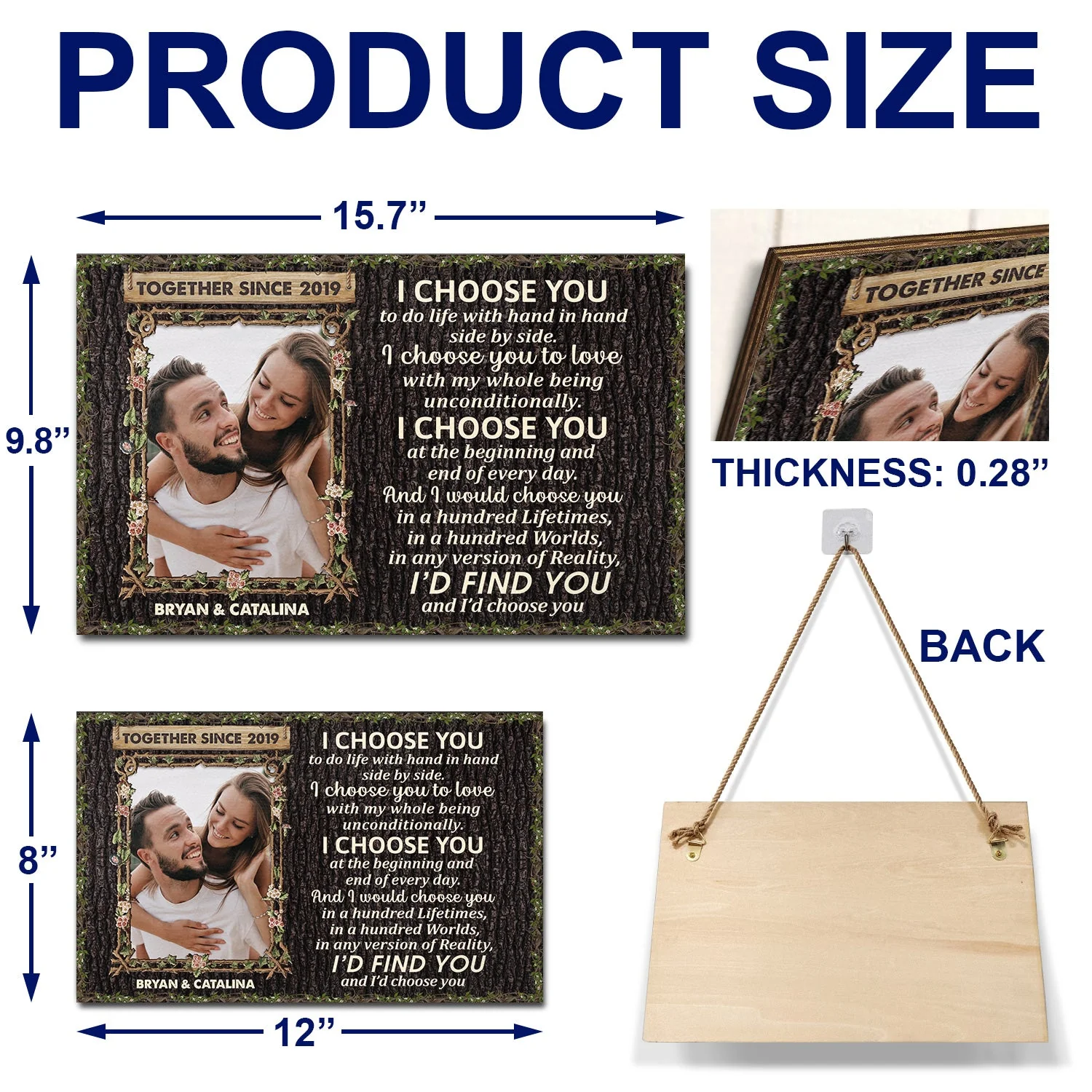 Custom Photo Husband Wife When We Get To The End Of Our Lives - Anniversary, Valentine Gift For Couples - Personalized Custom Wood Rectangle Sign - Image 5