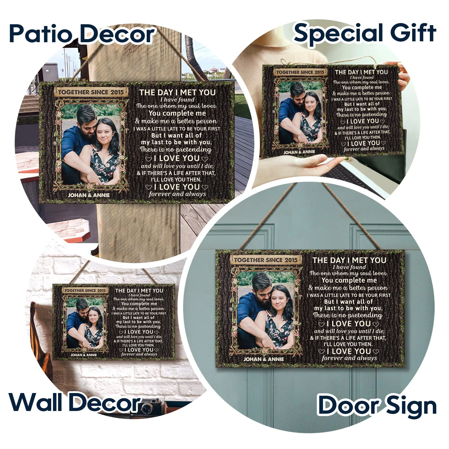 Custom Photo Husband Wife When We Get To The End Of Our Lives - Anniversary, Valentine Gift For Couples - Personalized Custom Wood Rectangle Sign - Image 6