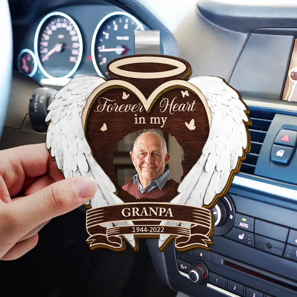 Custom Photo I Am Always With You Memorial - Personalized Custom Shaped Car Visor Clip - Image 3