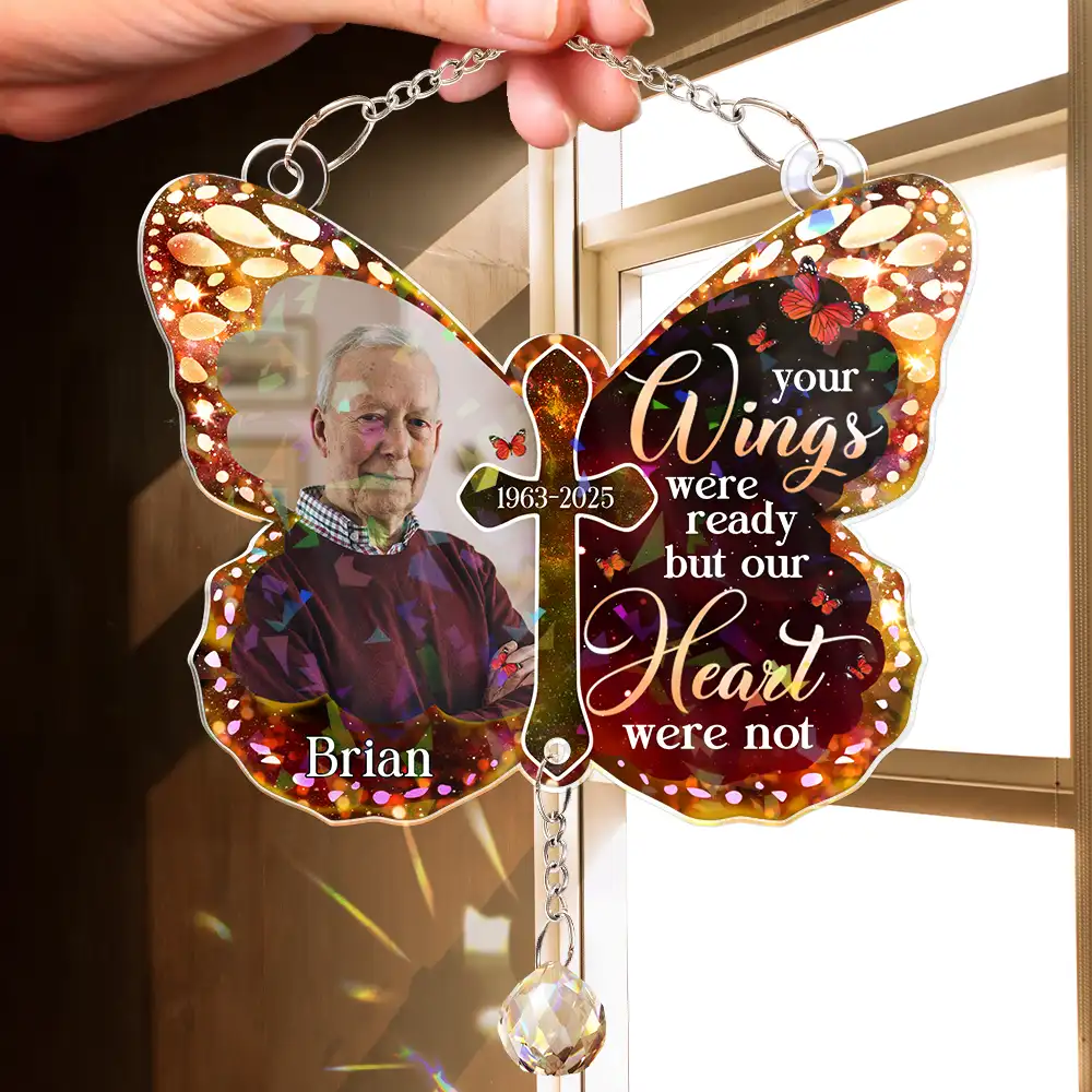 Custom Photo I Am Always With You Memorial - Personalized Rainbow Suncatcher With Crystal Ball Prism - Image 2