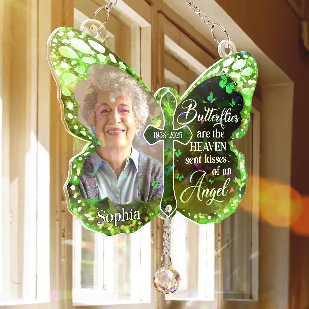 Custom Photo I Am Always With You Memorial - Personalized Rainbow Suncatcher With Crystal Ball Prism - Image 3