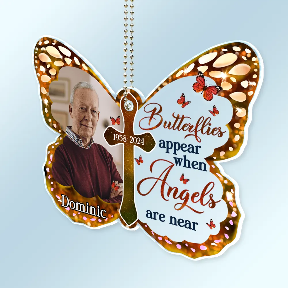 Custom Photo I Am Always With You - Personalized Acrylic Car Hanger - Image 2