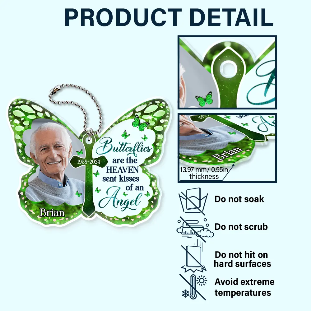 Custom Photo I Am Always With You - Personalized Acrylic Car Hanger - Image 5