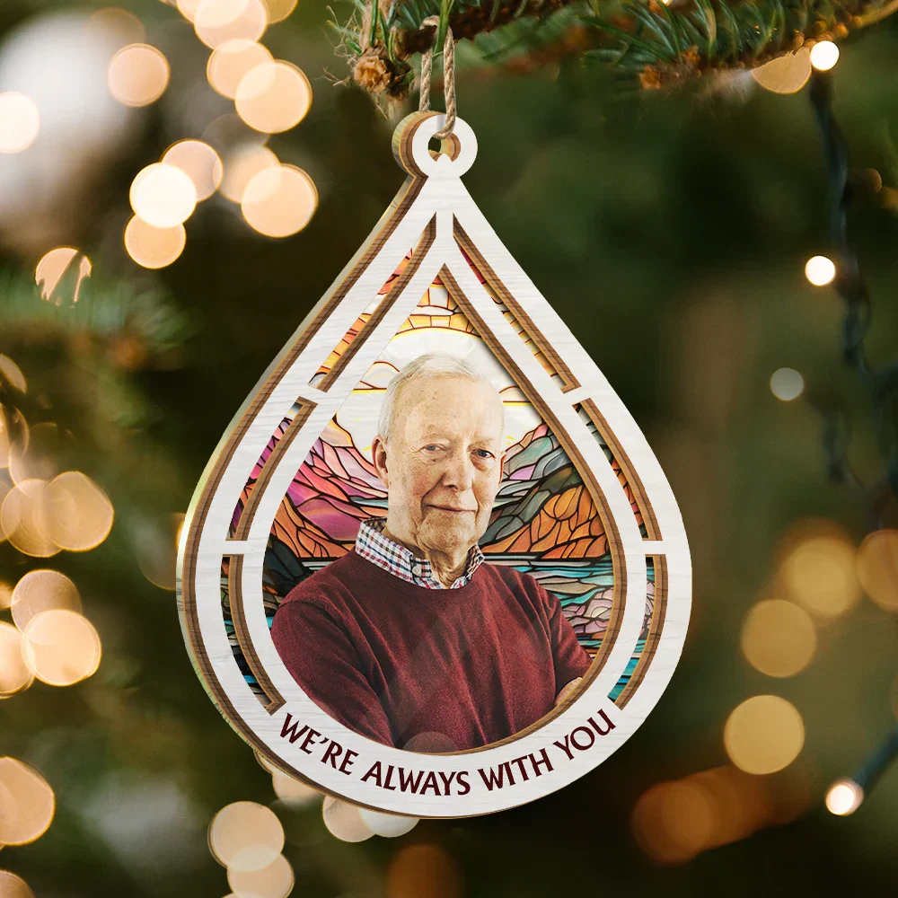 Custom Photo I Am Always With You - Personalized Suncatcher Ornament - Image 3