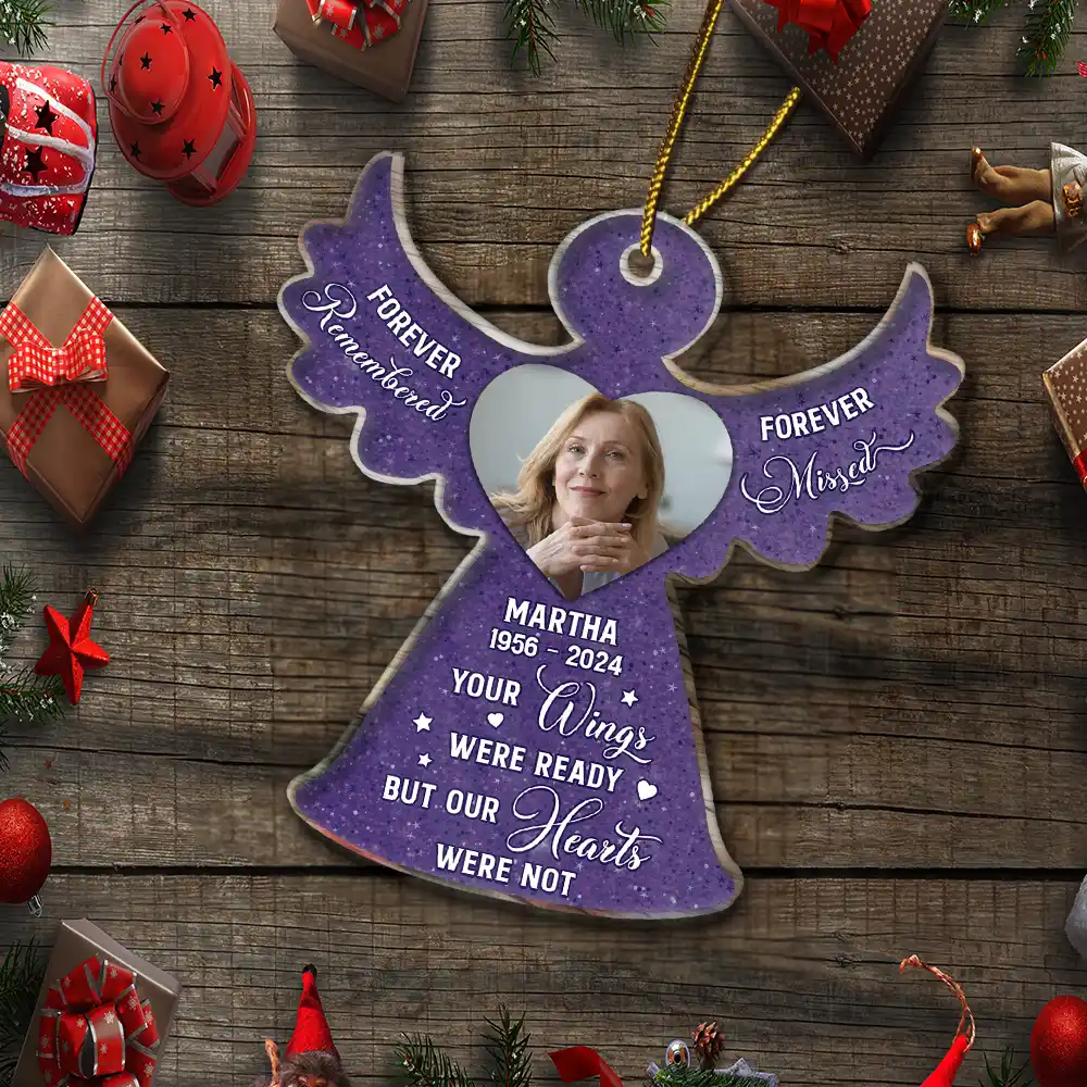 Custom Photo I Have An Angel In Heaven Memorial - Personalized Custom Shaped Acrylic Ornament - Image 5