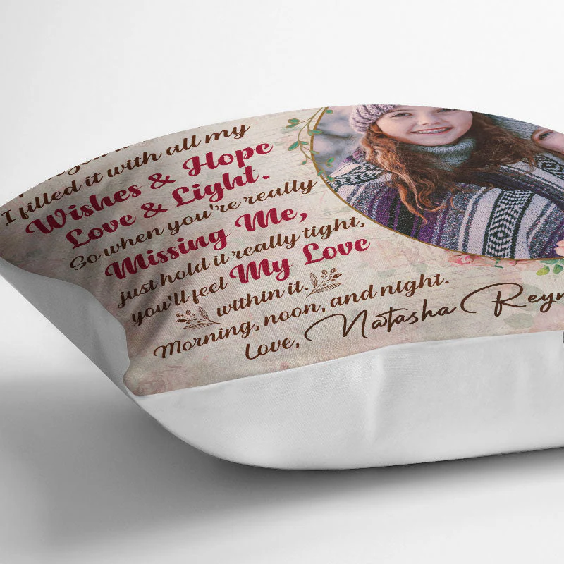 Custom Photo I Hugged This Little Pillow - Gift For Family - Personalized Custom Pillow - Image 3