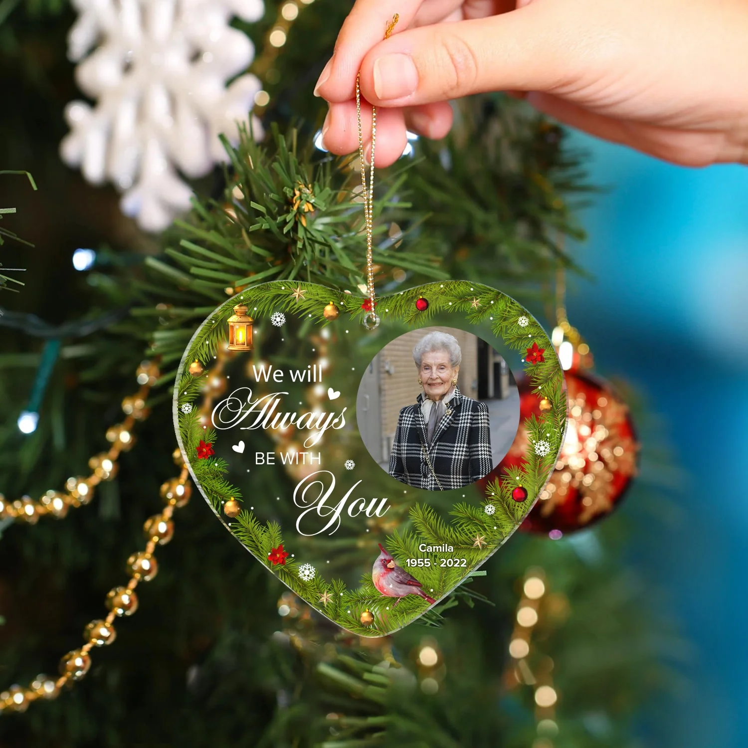 Custom Photo I Know Heaven Is A Beautiful Place - Memorial Gift - Personalized Custom Shaped Acrylic Ornament - Image 4