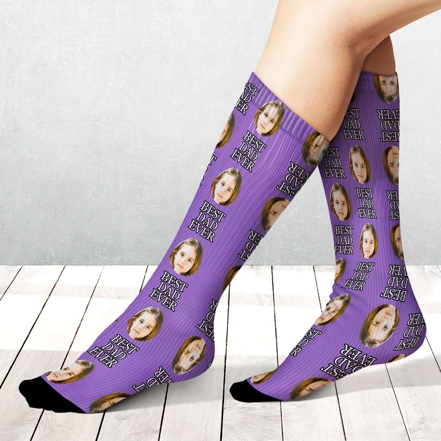 Custom Photo I Love Dad - Gift For Father - Personalized Socks - Image 4