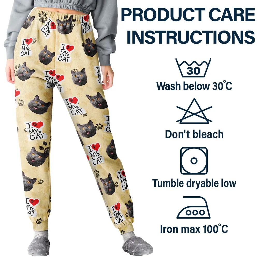 Custom Photo I Love My Dogs - Personalized Pajama Pants - Image 6