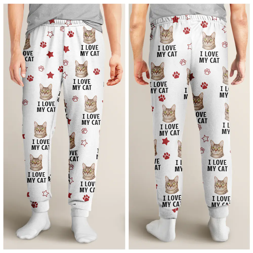 Custom Photo I Love My Fur Babies - Personalized Pajama Pants - Image 5