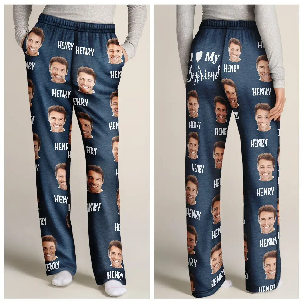 Custom Photo I Love My Wife Boyfriend - Personalized Sweatpants - Image 4