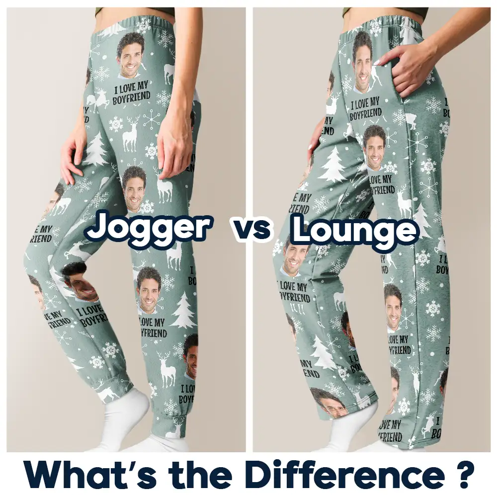 Custom Photo I Love My Wife Christmas Pattern - Personalized Sweatpants - Image 7