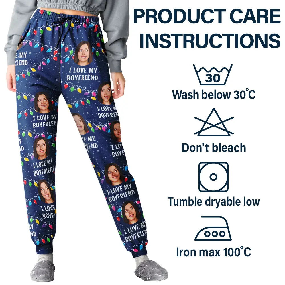 Custom Photo I Love My Wife - Personalized Sweatpants - Image 6