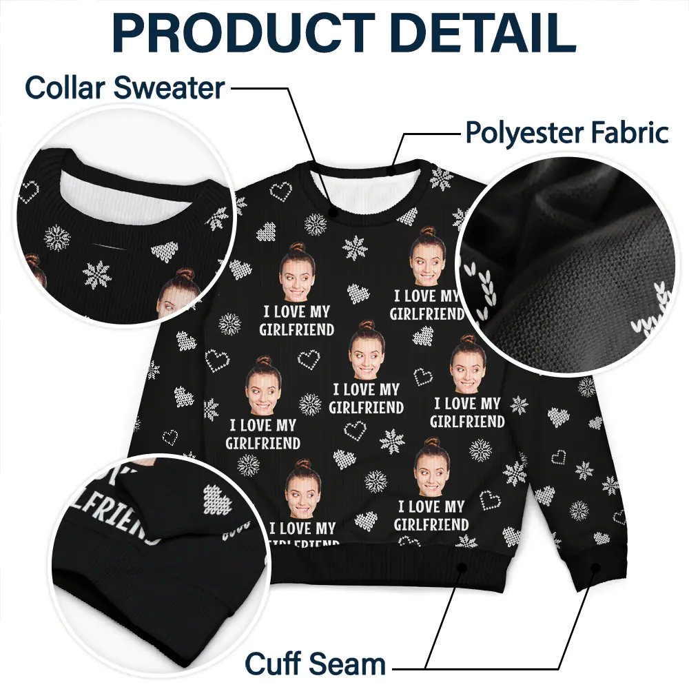Custom Photo I Love My Wife - Personalized Unisex Ugly Sweater - Image 7