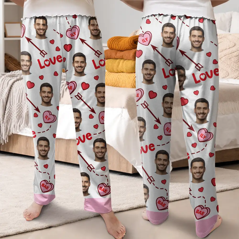 Custom Photo I Love You Bae - Personalized Sweatpants - Image 4