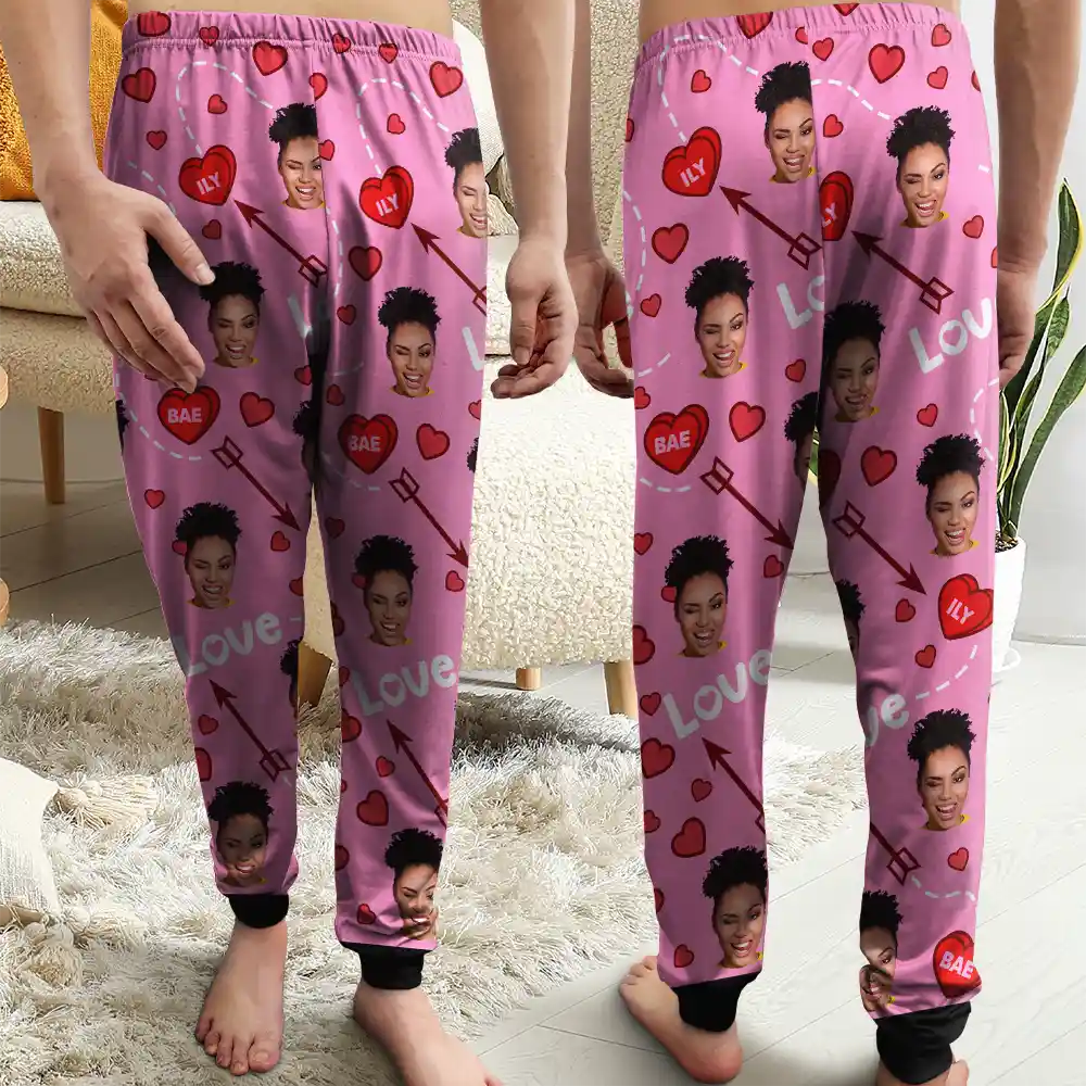 Custom Photo I Love You Bae - Personalized Sweatpants - Image 5