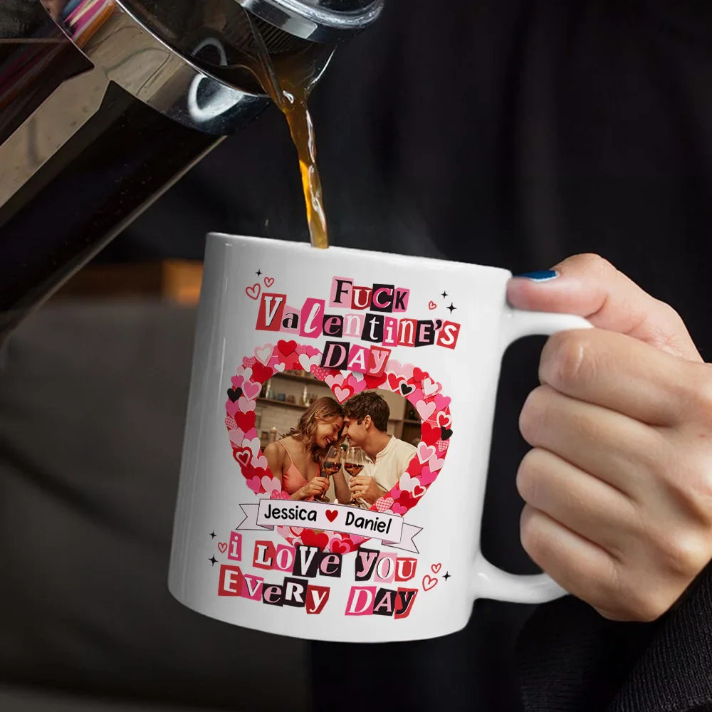 Custom Photo I Love You Every Day Ransom Note Style - Personalized Mug - Image 5