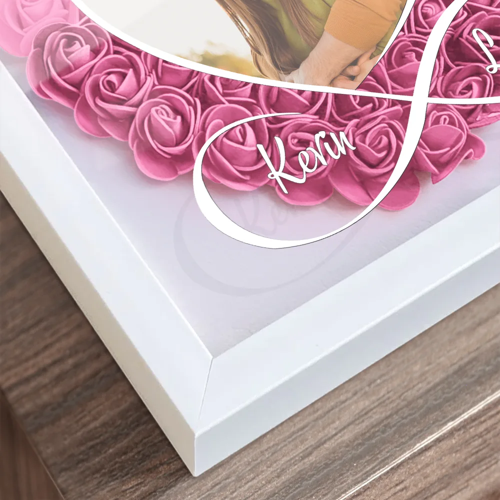 Custom Photo I Love You Everyday - Personalized Flower Shadow Box - Image 4