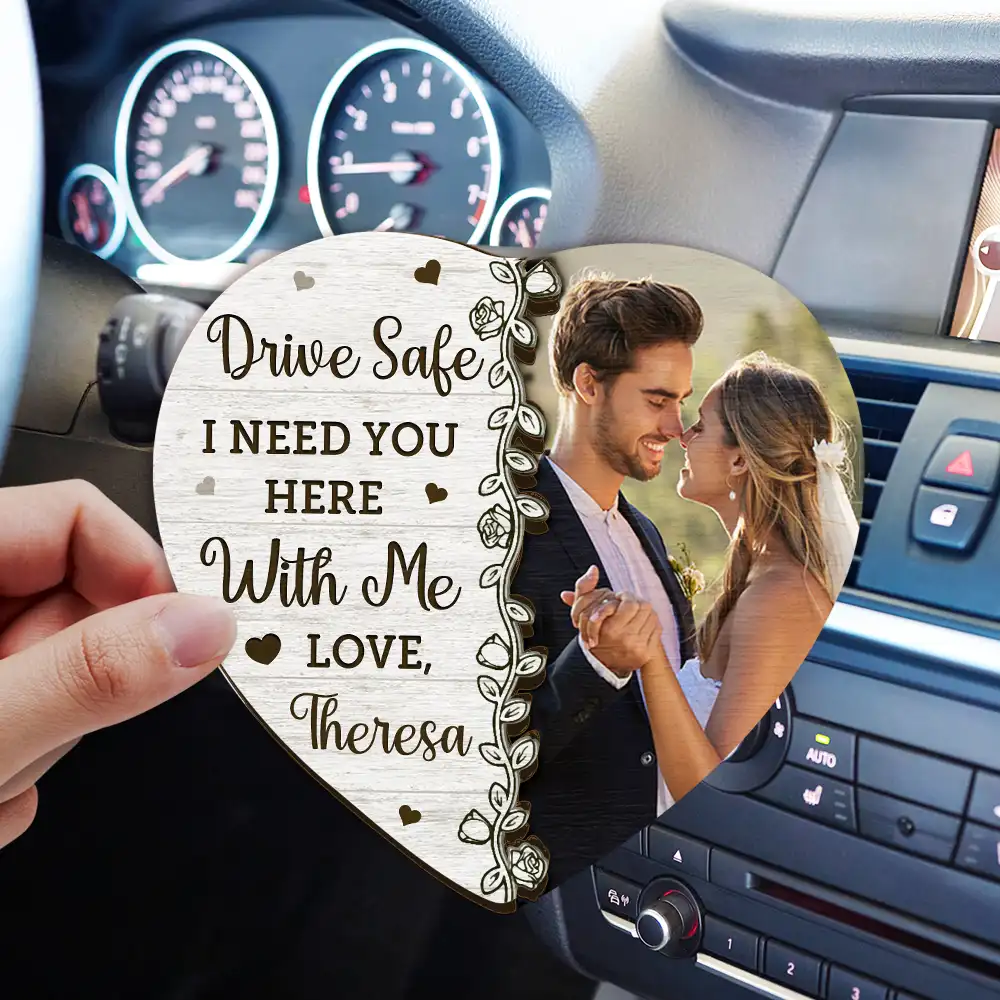Custom Photo I Need You Here With Me - Personalized Custom Shaped Car Visor Clip - Image 3