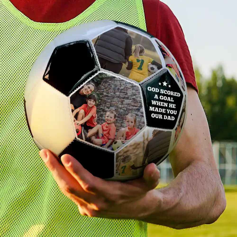 Custom Photo I Scored A Goal With You Dad - Personalized Soccer Ball - Image 3
