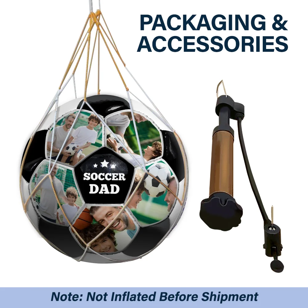 Custom Photo I Scored A Goal With You Dad - Personalized Soccer Ball - Image 5