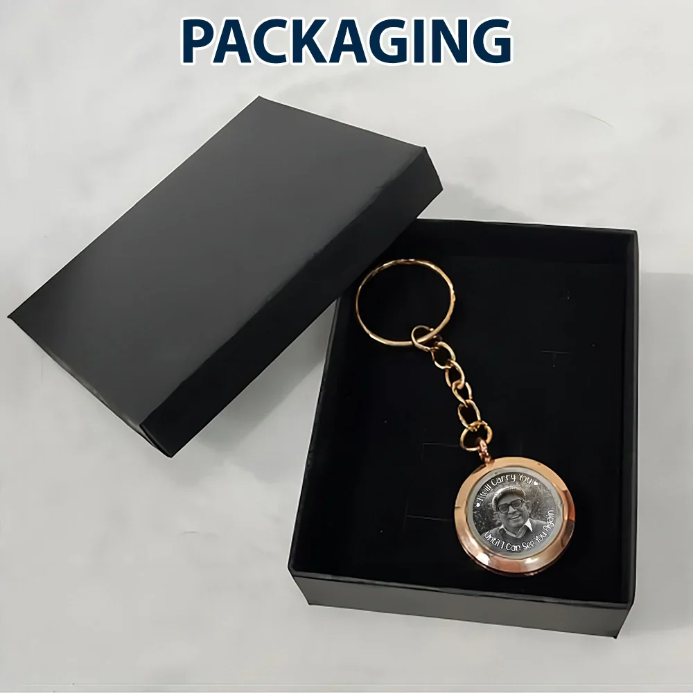 Custom Photo I Will Carry You Family Memorial - Personalized Keepsake Keychain - Image 6