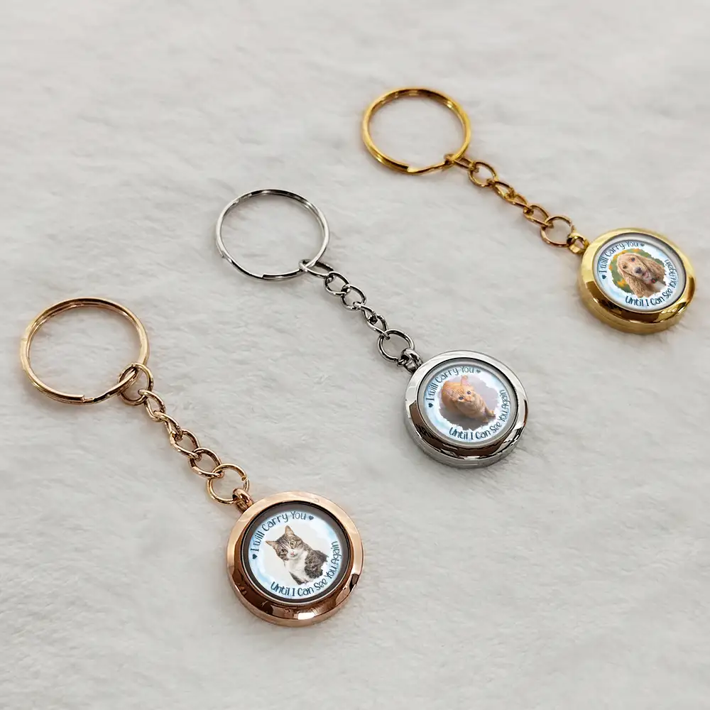 Custom Photo I Will Carry You Pet Memorial - Personalized Keepsake Keychain - Image 2