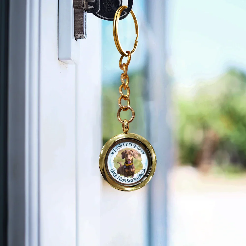 Custom Photo I Will Carry You Pet Memorial - Personalized Keepsake Keychain - Image 4