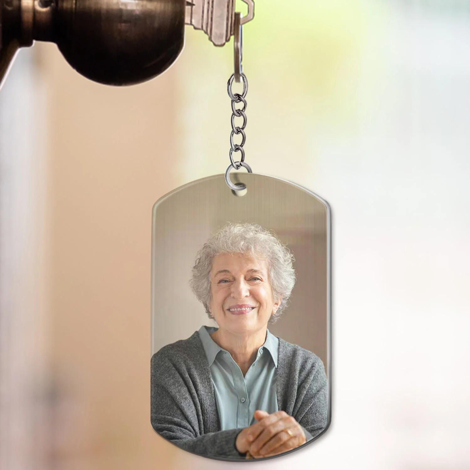 Custom Photo I Will Carry You With Me - Memorial Gift For Family - Personalized Aluminum Keychain - Image 3