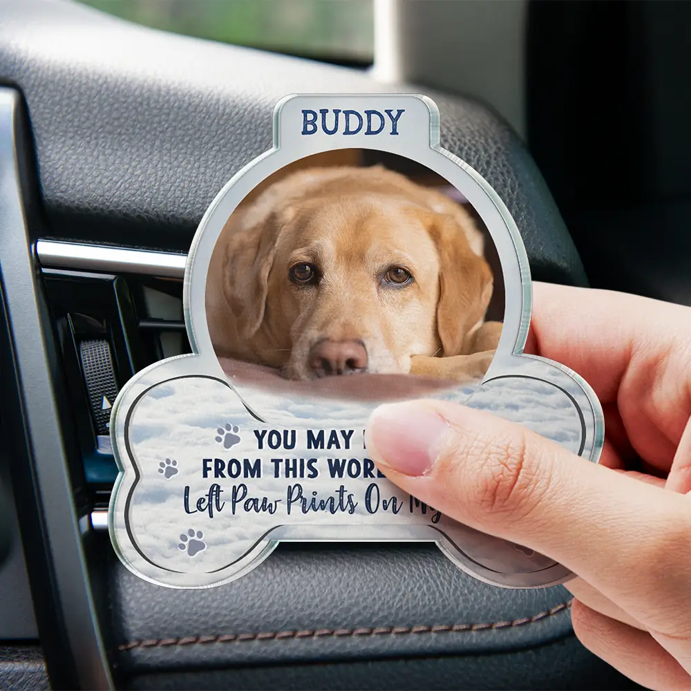 Custom Photo I Will Carry You With Me - Personalized Acrylic Car Vent Clip - Image 4