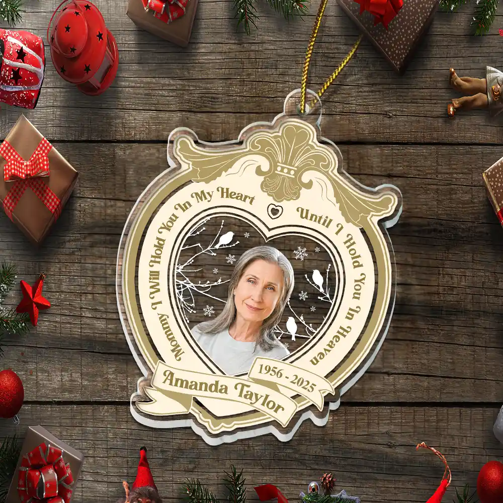 Custom Photo I Will Hold You In My Heart - Personalized Custom Shaped Acrylic Ornament - Image 6
