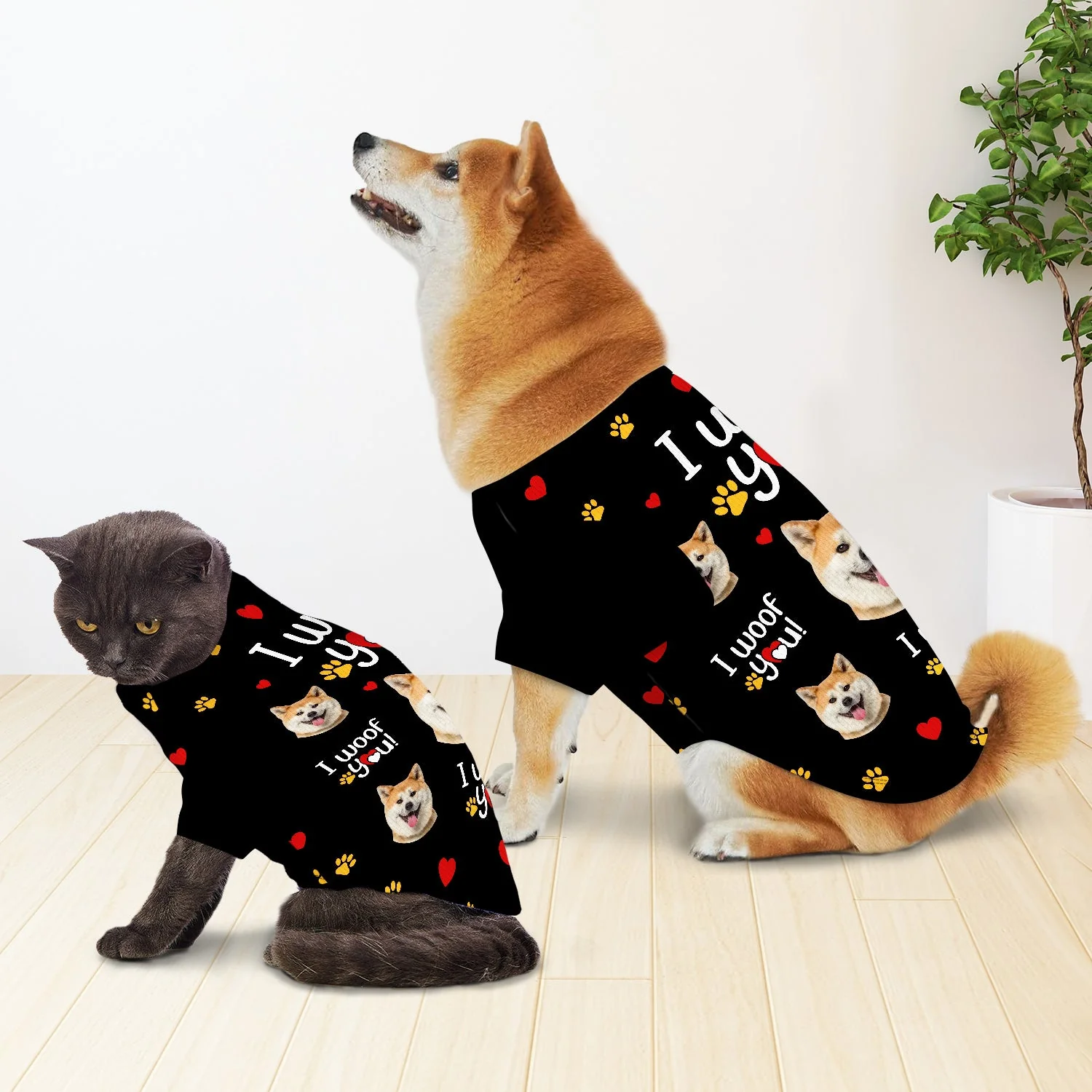 Custom Photo I Woof You - Gift For Dog Lovers - Personalized Pet Shirt - Image 5