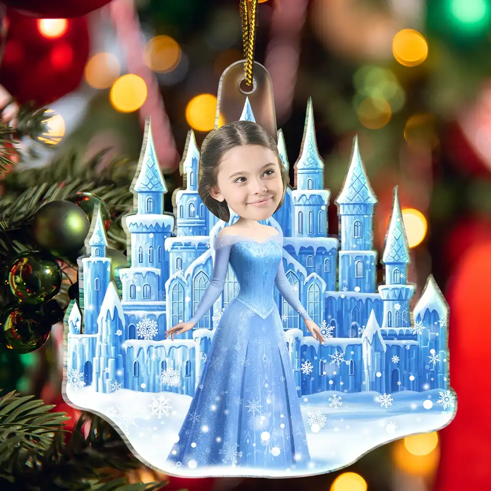 Custom Photo Ice Princess Face Cut - Personalized Acrylic Photo Ornament - Image 6