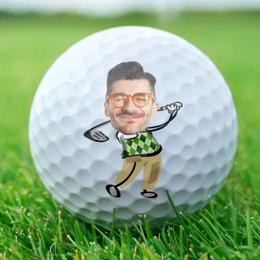 Custom Photo If Found Return To This Guy Funny Art - Personalized Golf Ball - Image 3